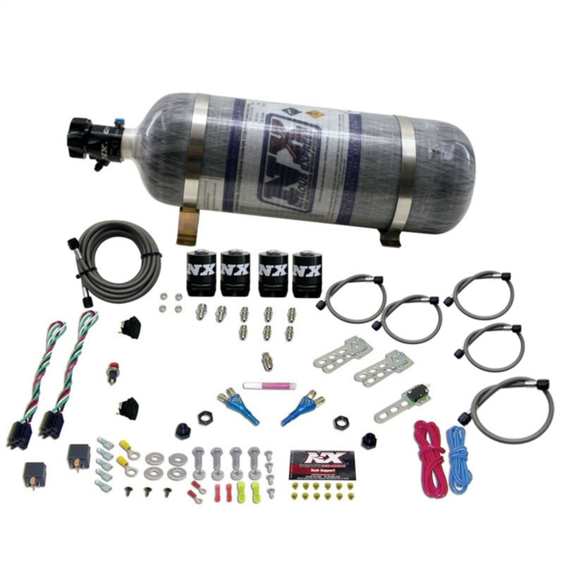 Picture of Nitrous Express Ford EFI Dual Stage Nitrous Kit (50-150HP x 2) w/Composite Bottle