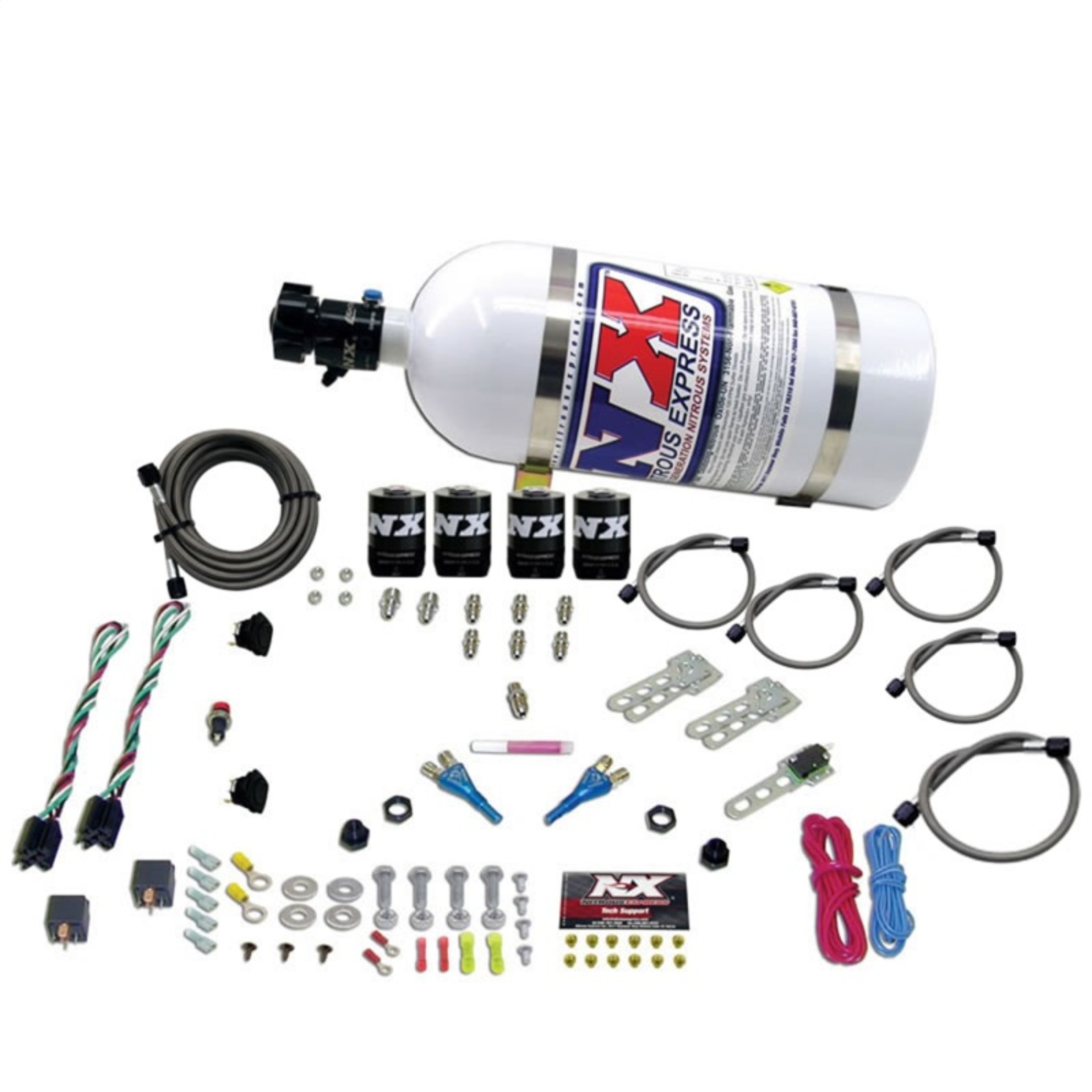 Picture of Nitrous Express Ford EFI Dual Stage Nitrous Kit (50-150HP x 2) w/10lb Bottle