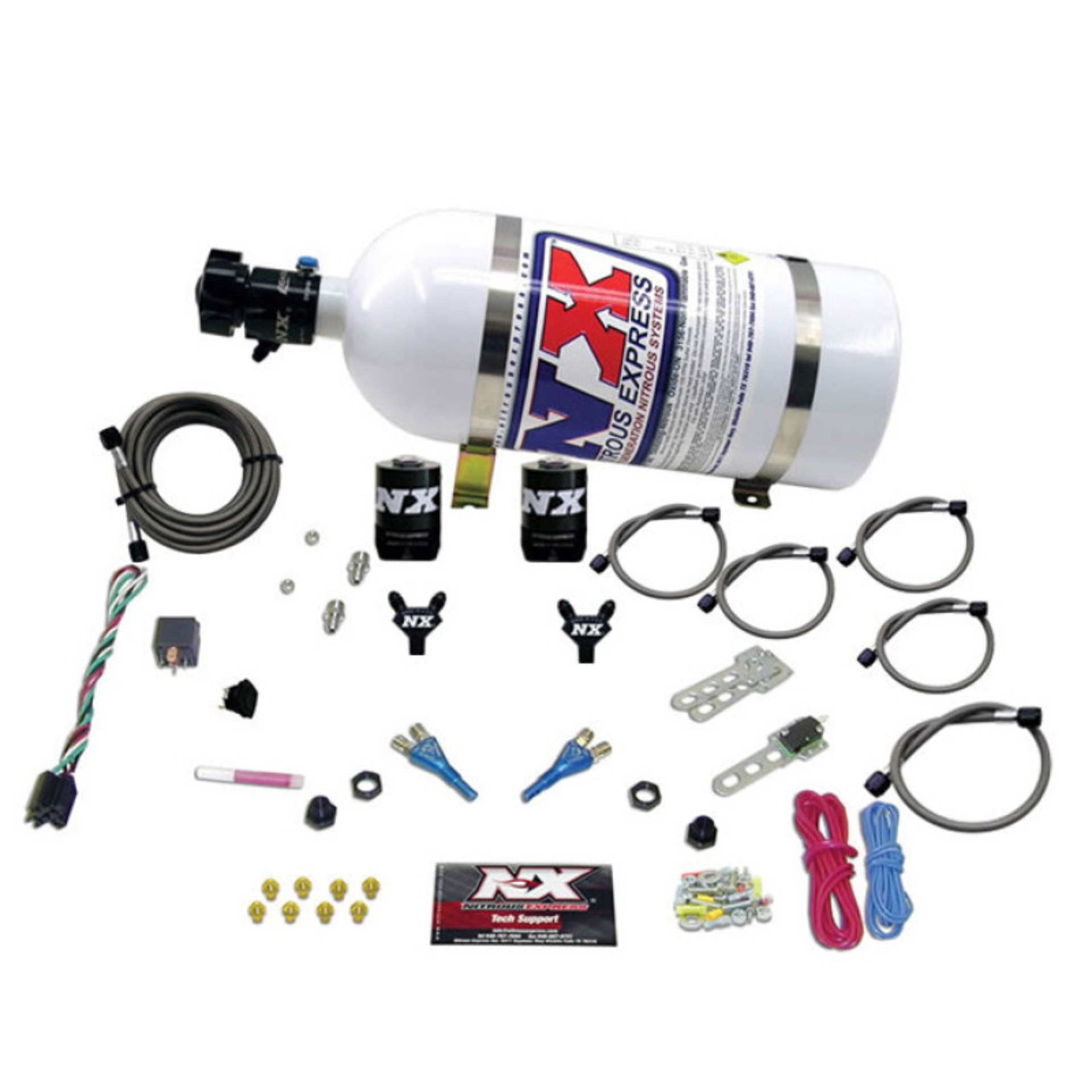 Picture of Nitrous Express GM EFI Dual Nozzle Nitrous Kit (100-300HP) w/5lb Bottle