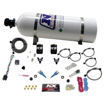 Picture of Nitrous Express GM EFI Dual Nozzle Nitrous Kit (100-300HP) w/15lb Bottle