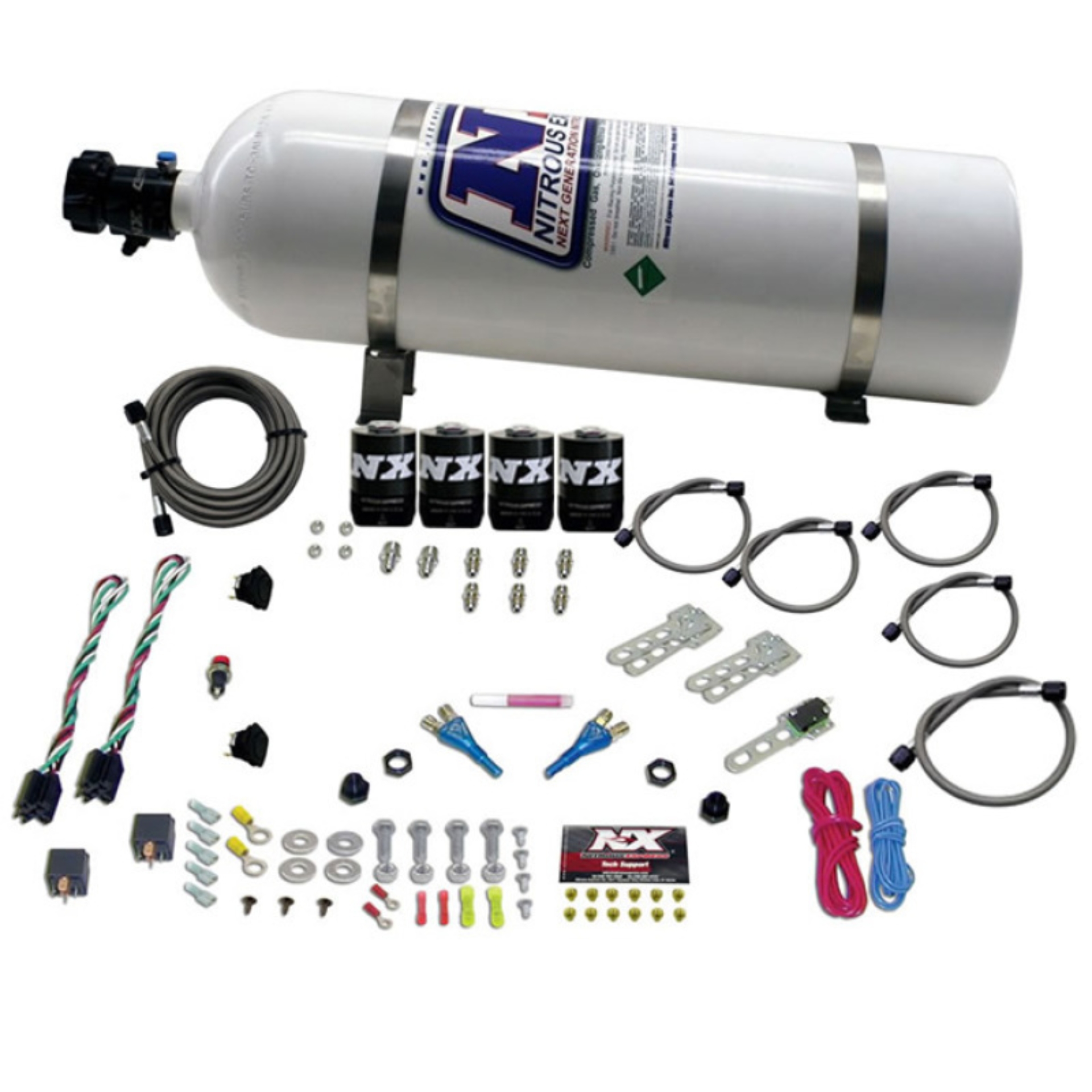 Picture of Nitrous Express GM EFI Dual Stage Nitrous Kit (50-150HP x 2) w/15lb Bottle