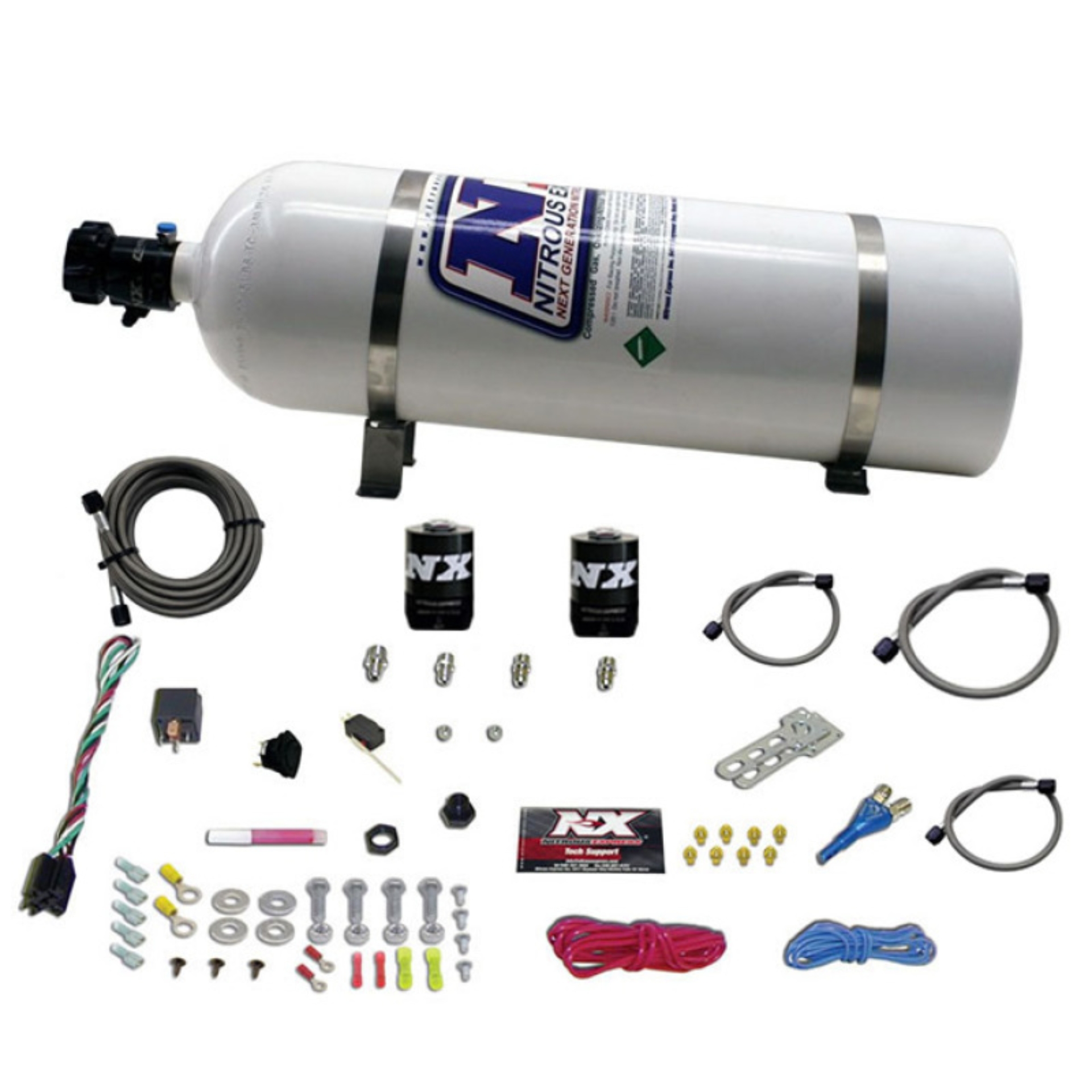 Picture of Nitrous Express Dodge EFI Race Single Nozzle Nitrous Kit (100-250HP) w/15lb Bottle