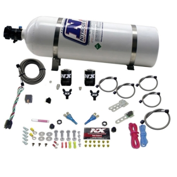 Picture of Nitrous Express Dual Nozzle Sport Compact Nitrous Kit (35-50-75HP) w/15lb Bottle