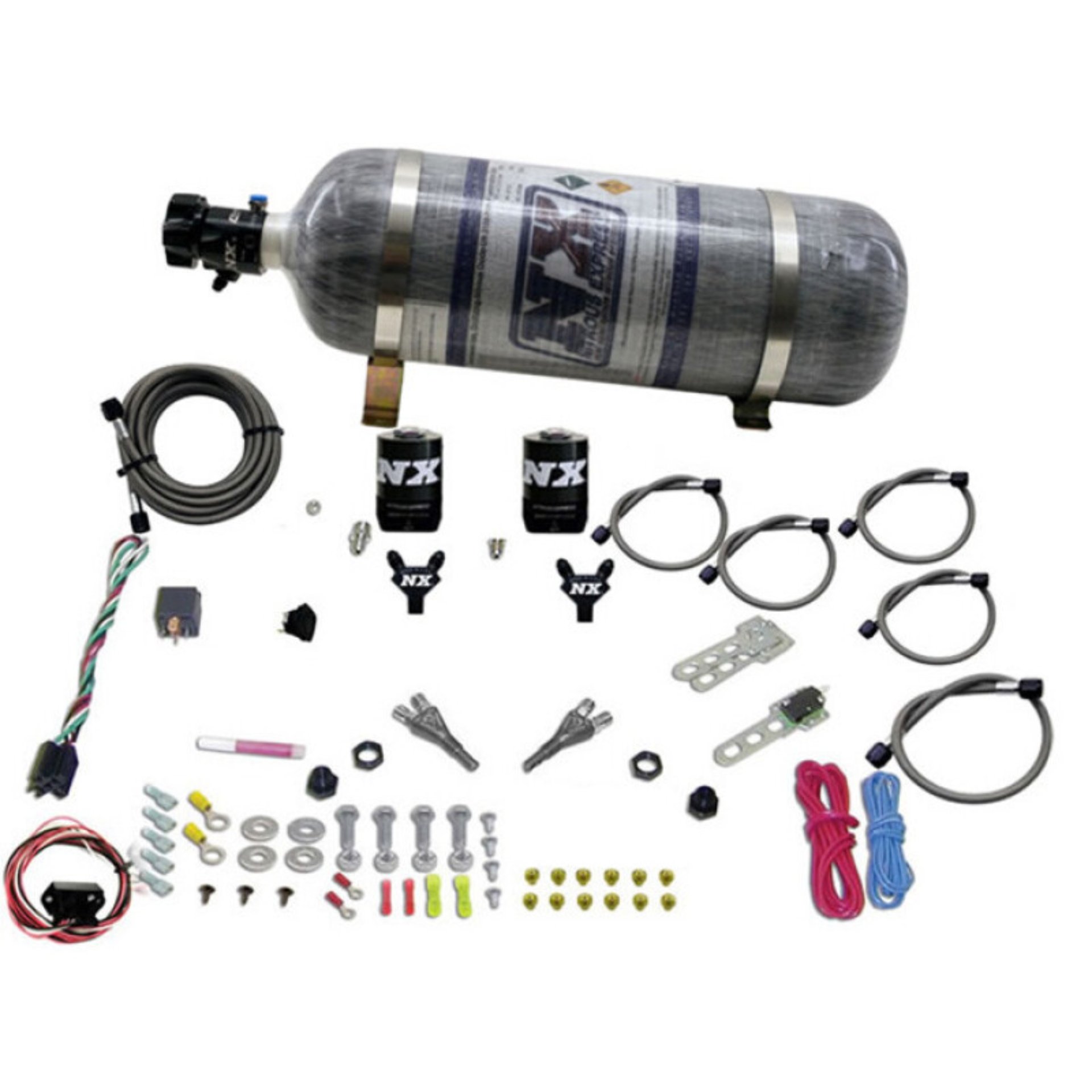 Picture of Nitrous Express 03-18 Nissan 350Z/370Z Dual Nozzle (35-150HP) w/Composite Bottle