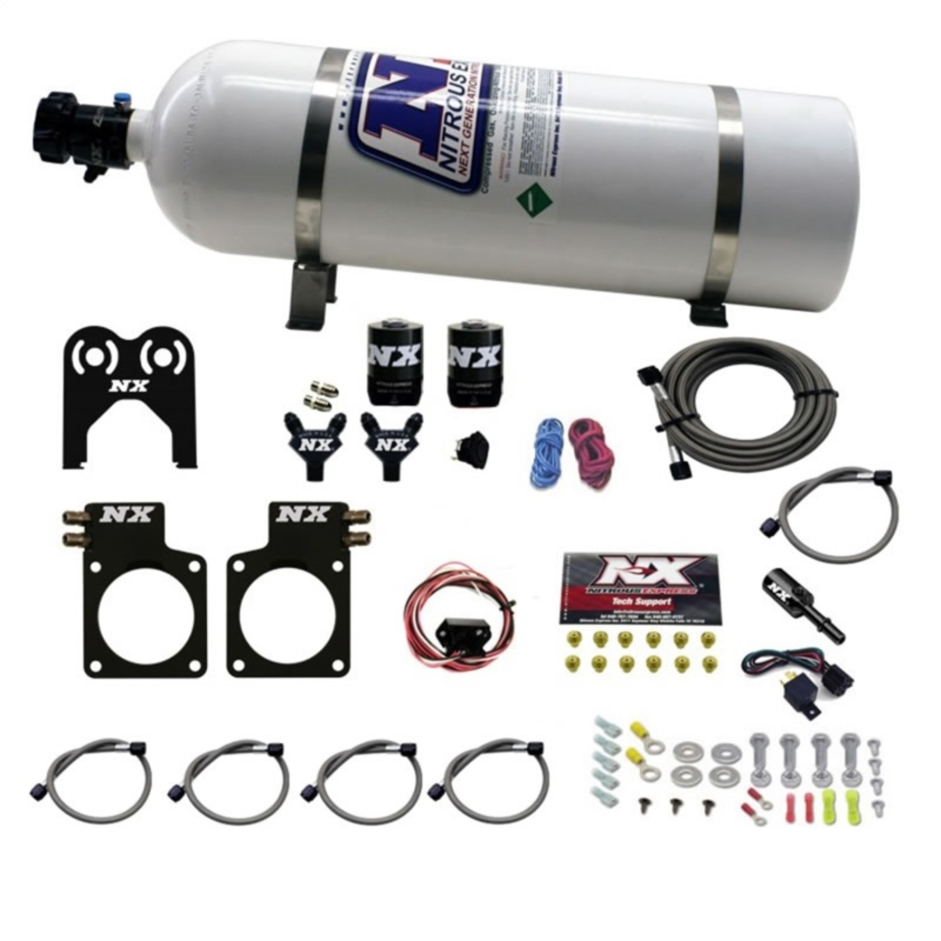 Picture of Nitrous Express Nissan GT-R Nitrous Plate Kit (35-300HP) w/15lb Bottle