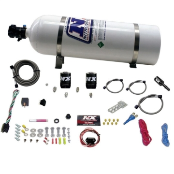 Picture of Nitrous Express Dodge Hemi/SRT8 Single Nozzle Fly By Wire Nitrous Kit (35-150HP) w/15lb Bottle