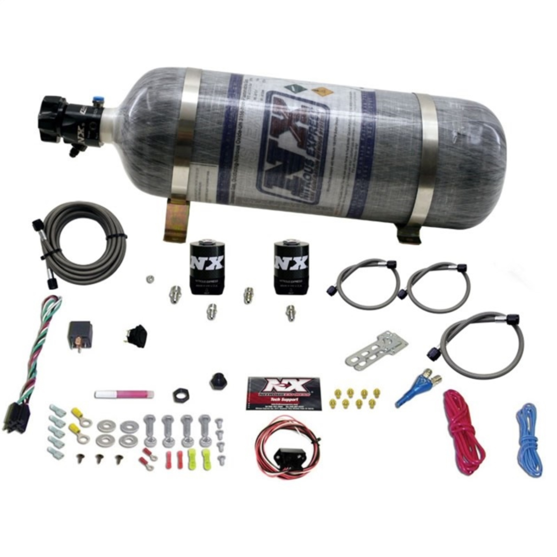 Picture of Nitrous Express Universal Fly By Wire Single Nozzle Nitrous Kit w/12lb Composite (Incl TPS Switch)