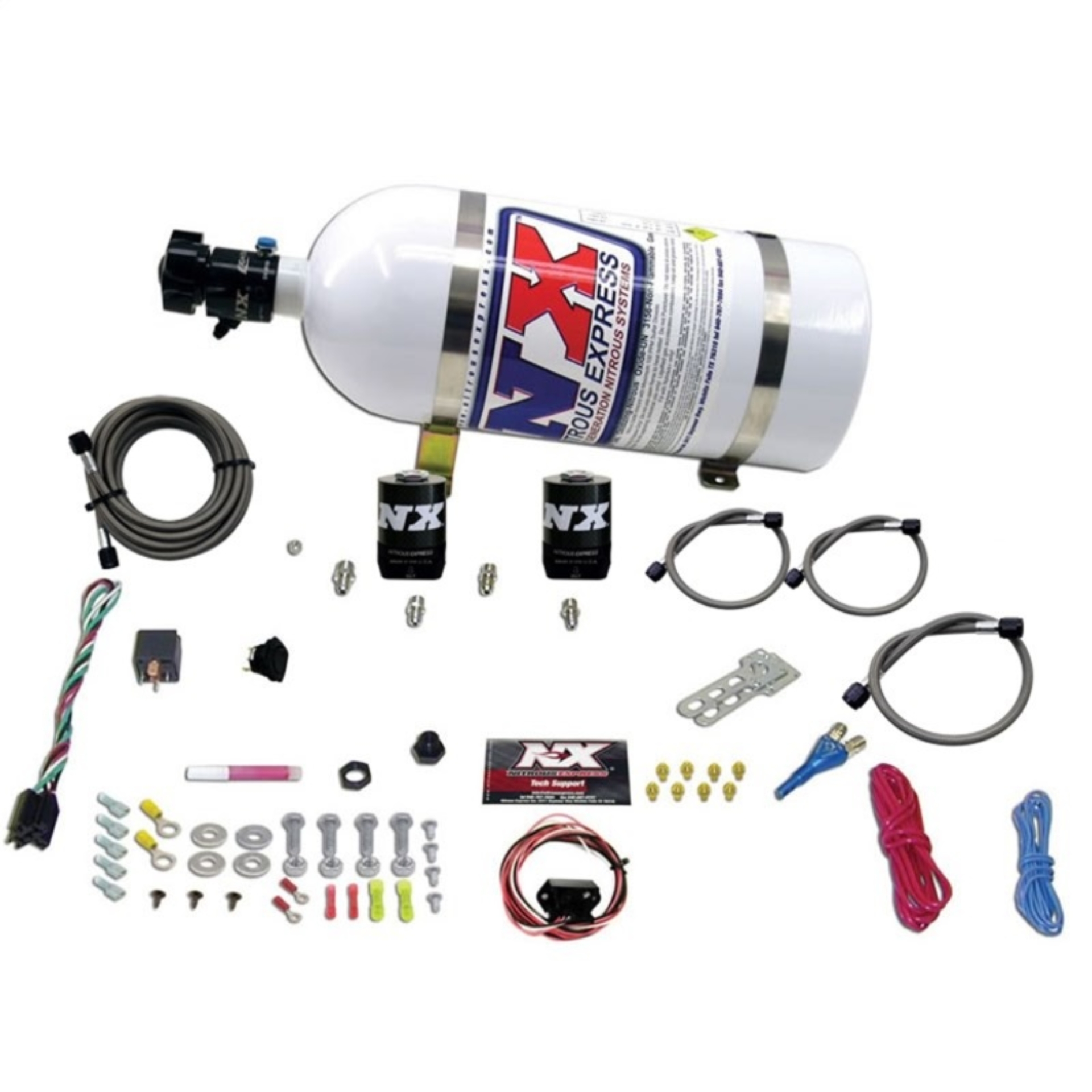 Picture of Nitrous Express Universal Fly By Wire Single Nozzle Nitrous Kit w/10lb Bottle (Incl TPS Switch)