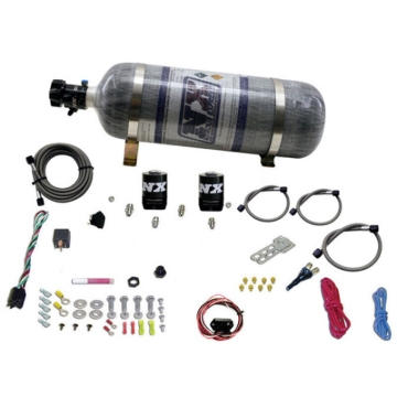 Picture of Nitrous Express 10-15 Chevrolet Camaro (5th Gen) Single Nozzle Nitrous Kit (35-150HP) w/Comp Bottle