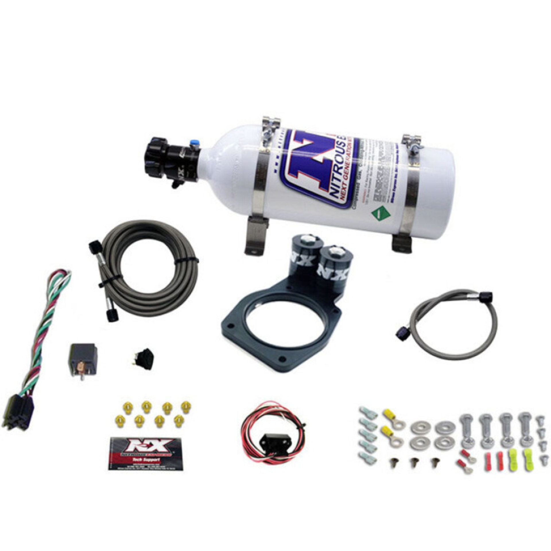 Picture of Nitrous Express 10-15 Chevrolet Camaro Nitrous Plate Kit (50-150HP) w/5lb Bottle