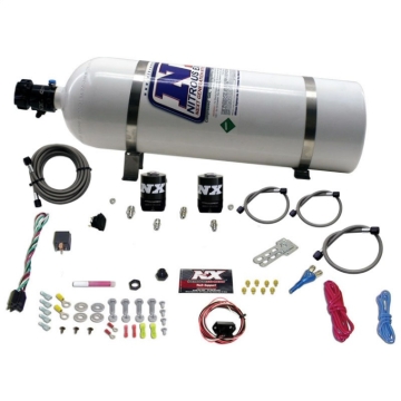 Picture of Nitrous Express 10-15 Chevrolet Camaro (5th Gen) Single Nozzle Nitrous Kit (35-150HP) w/15lb Bottle