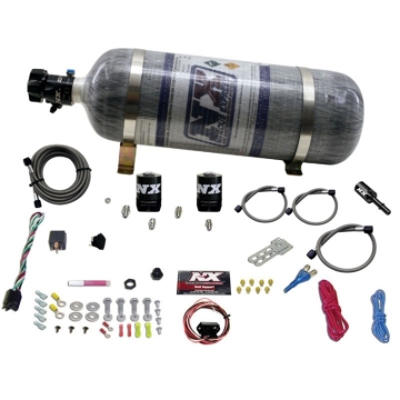Picture of Nitrous Express 11-15 Ford Mustang GT 5.0L Coyote Single Nozzle Nitrous Kit (35-150HP) w/Comp Bottle