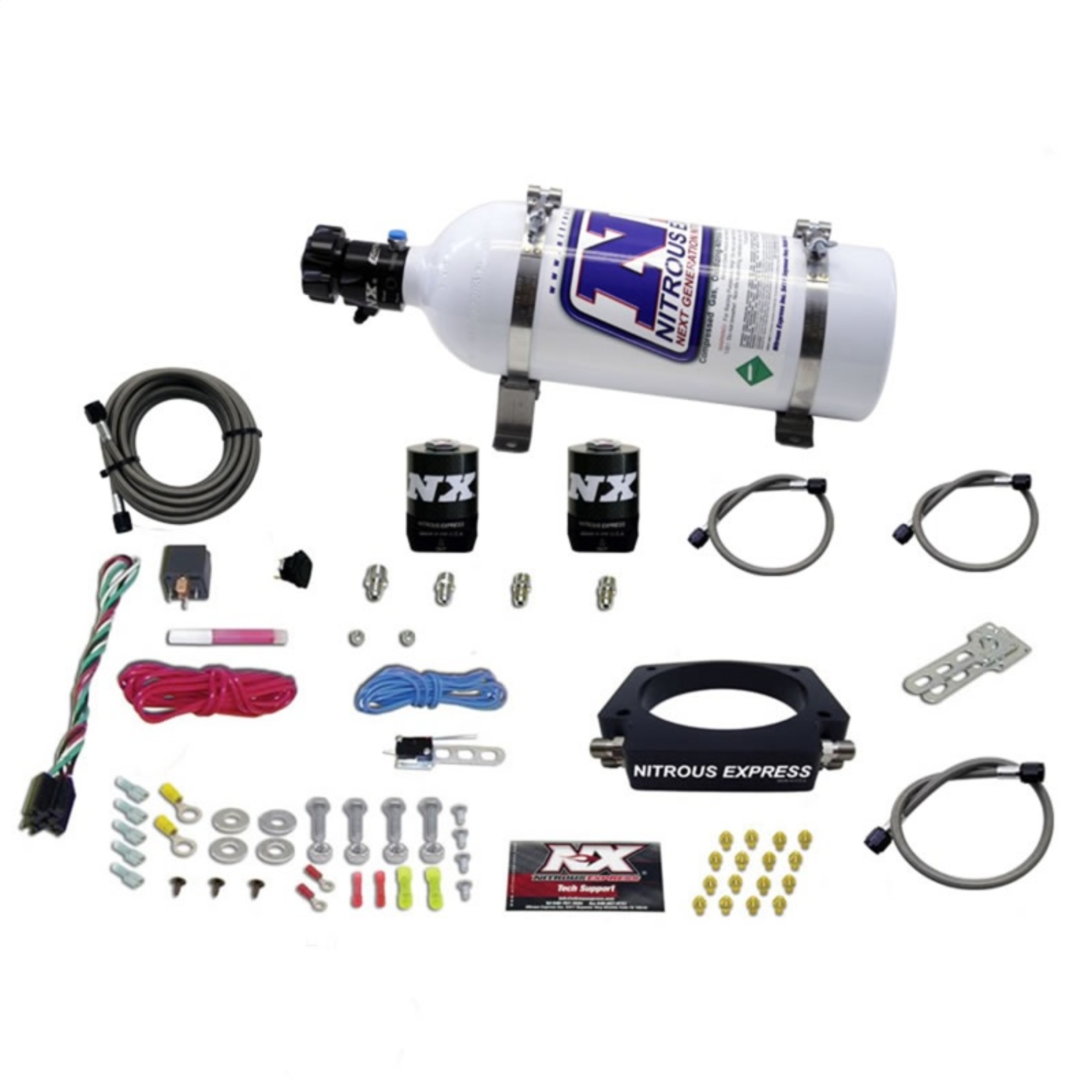 Picture of Nitrous Express GM LS 102mm Nitrous Plate Kit (50-400HP) w/5lb Bottle