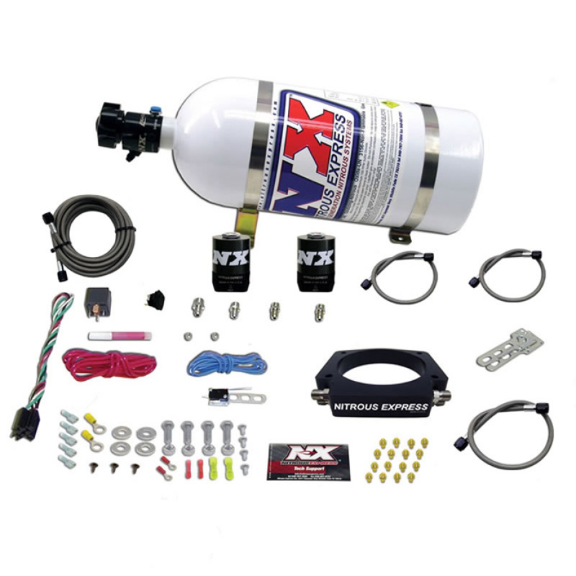 Picture of Nitrous Express GM LS 102mm Nitrous Plate Kit (50-400HP) w/10lb Bottle