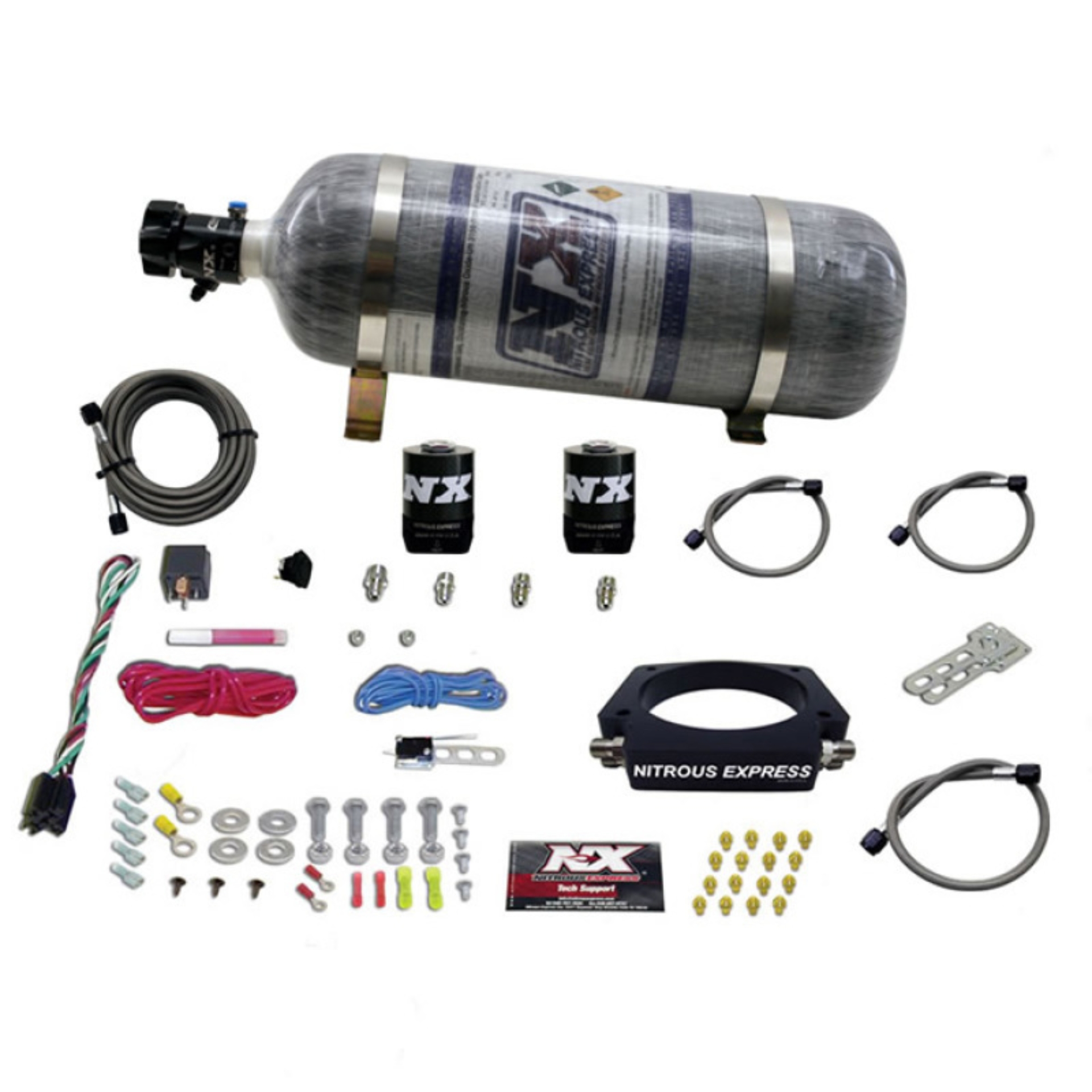 Picture of Nitrous Express GM LS 102mm Nitrous Plate Kit (50-400HP) w/12lb Composite Bottle