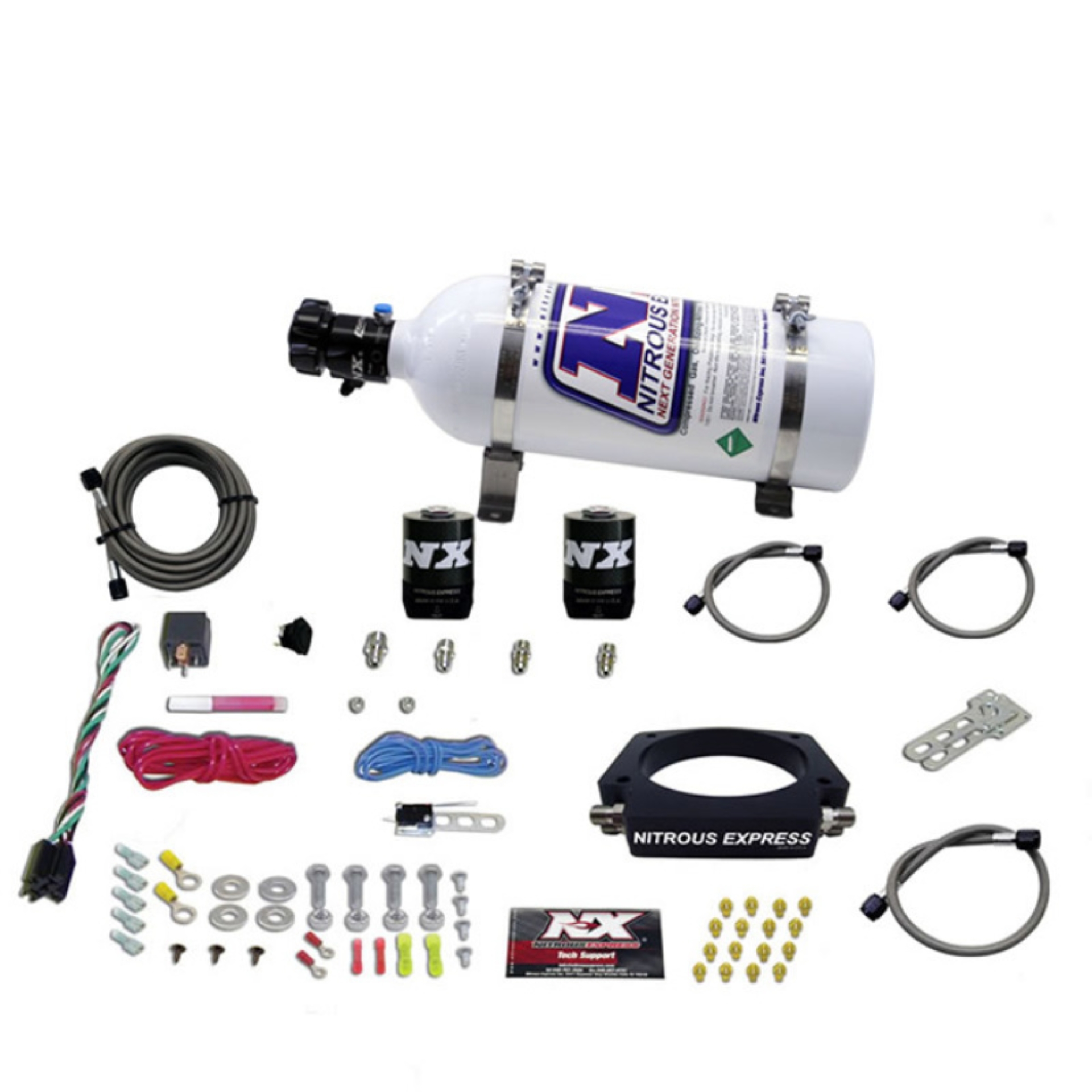 Picture of Nitrous Express GM LS 90mm Nitrous Plate Kit (50-400HP) w/5lb Bottle