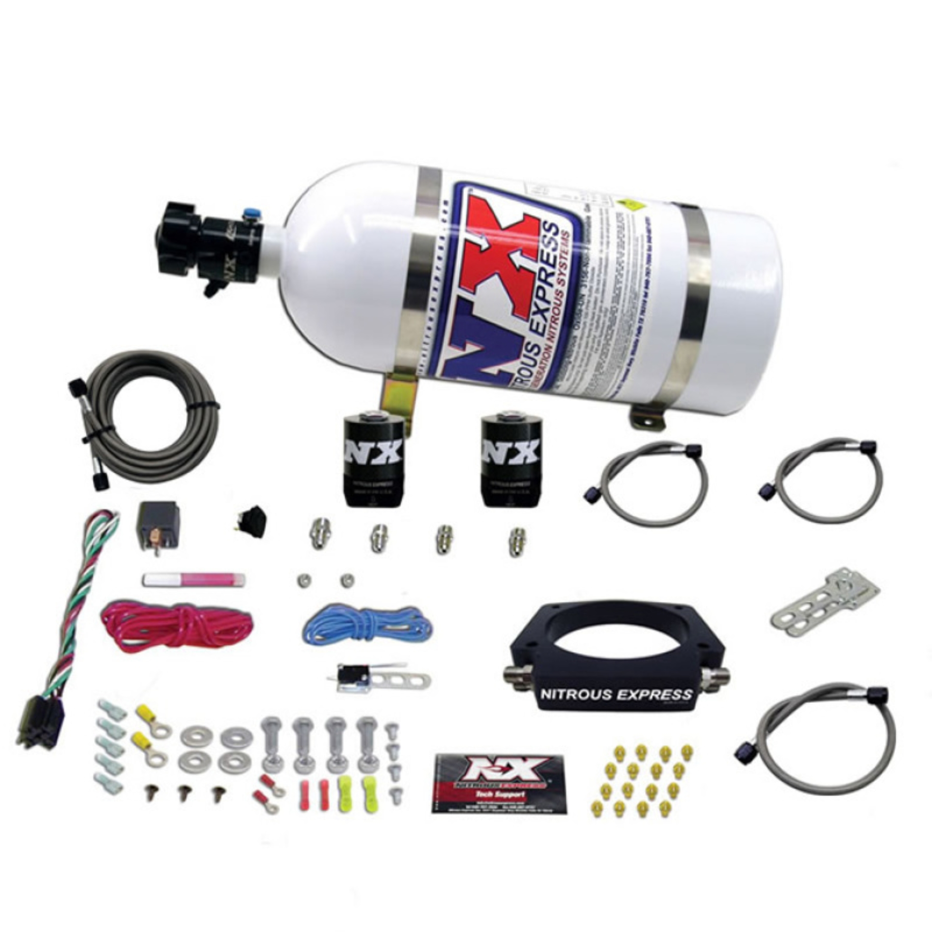 Picture of Nitrous Express GM LS 90mm Nitrous Plate Kit (50-400HP) w/10lb Bottle