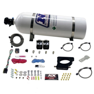 Picture of Nitrous Express GM LS 78mm 3-Bolt Nitrous Plate Kit (50-350HP) w/15lb Bottle