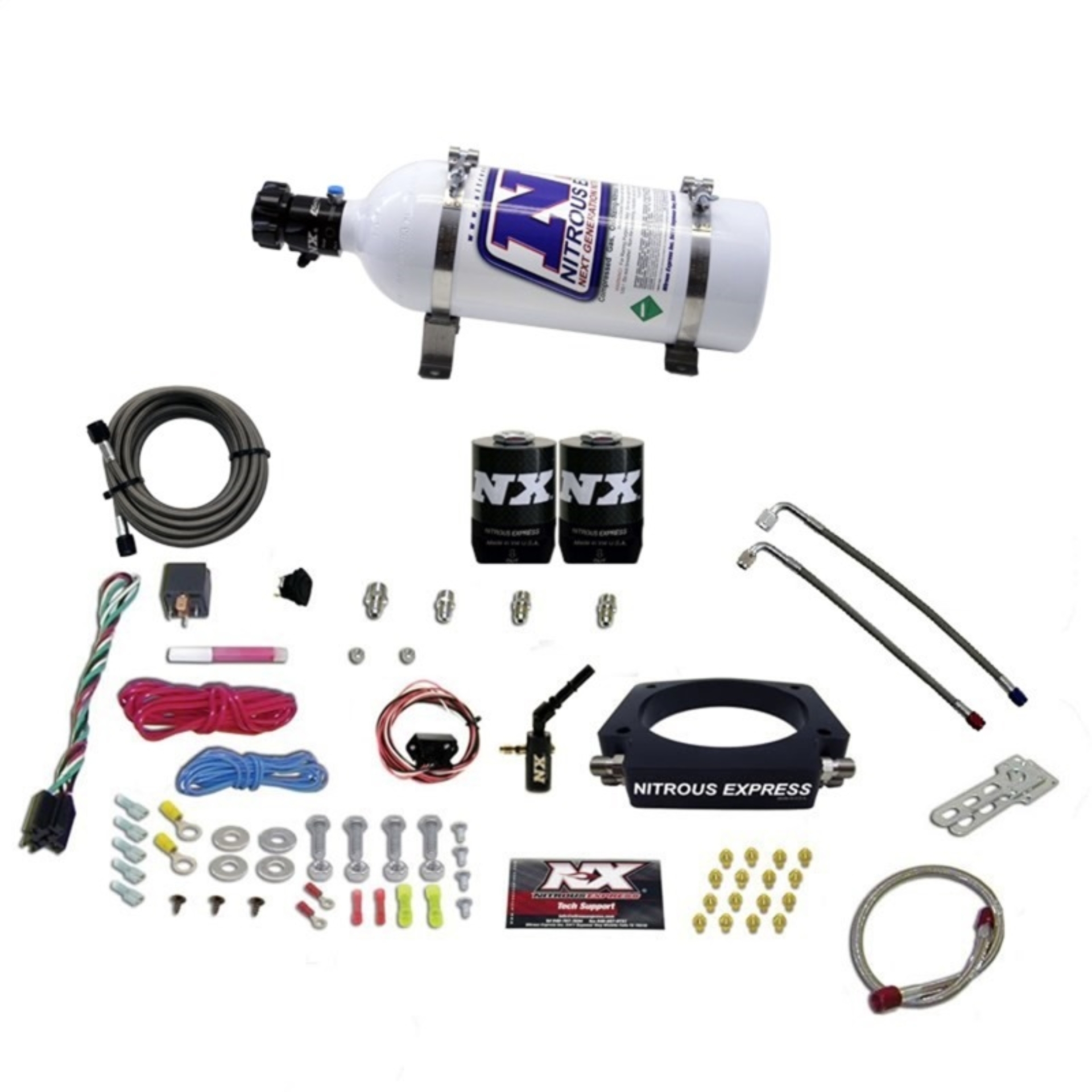 Picture of Nitrous Express 2014+ GM 6.2L Truck Nitrous Plate Kit (35-300HP) w/5lb Bottle