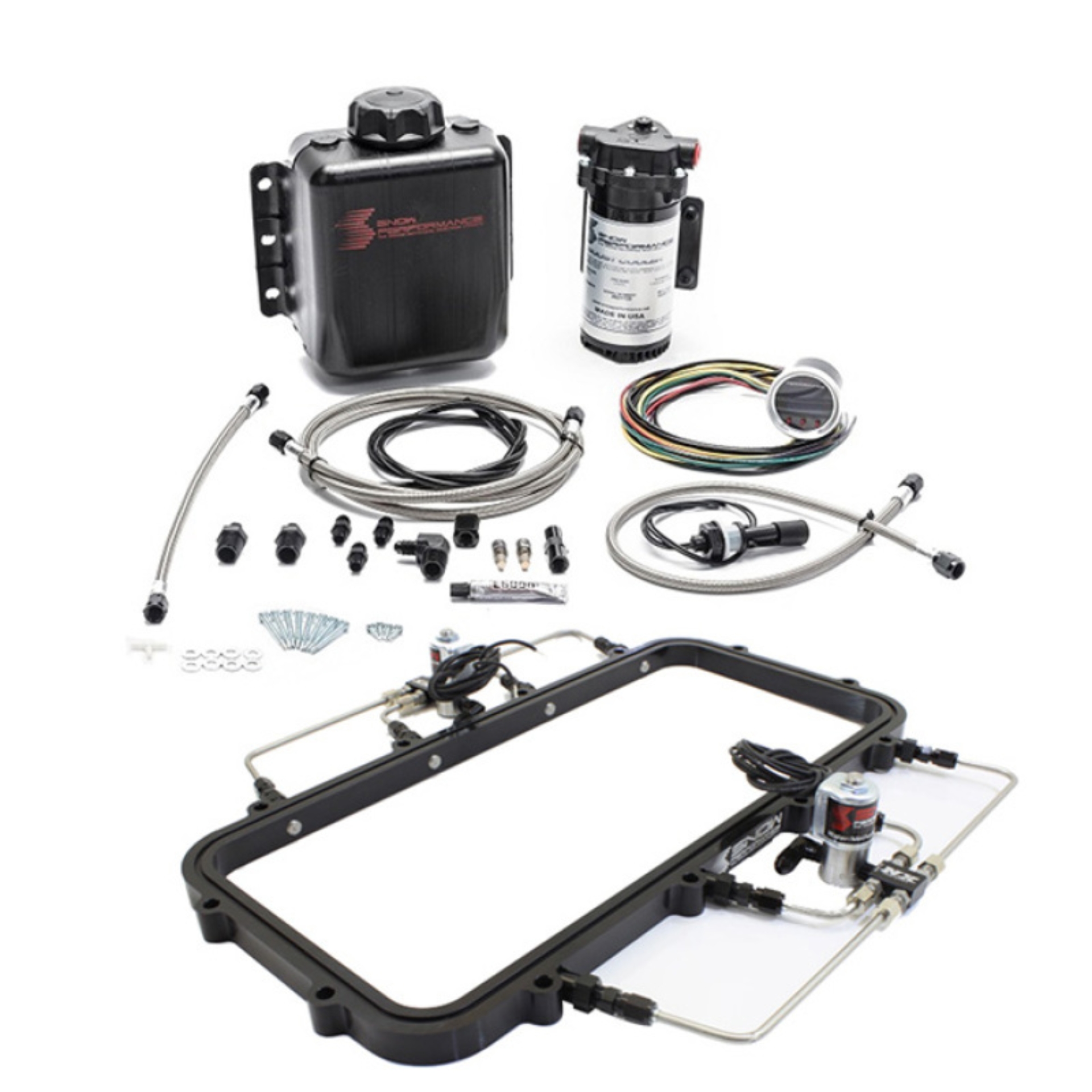 Picture of Snow Performance Holley High Ram Plenum Plate Direct Port Water System w/VC-50 Controller