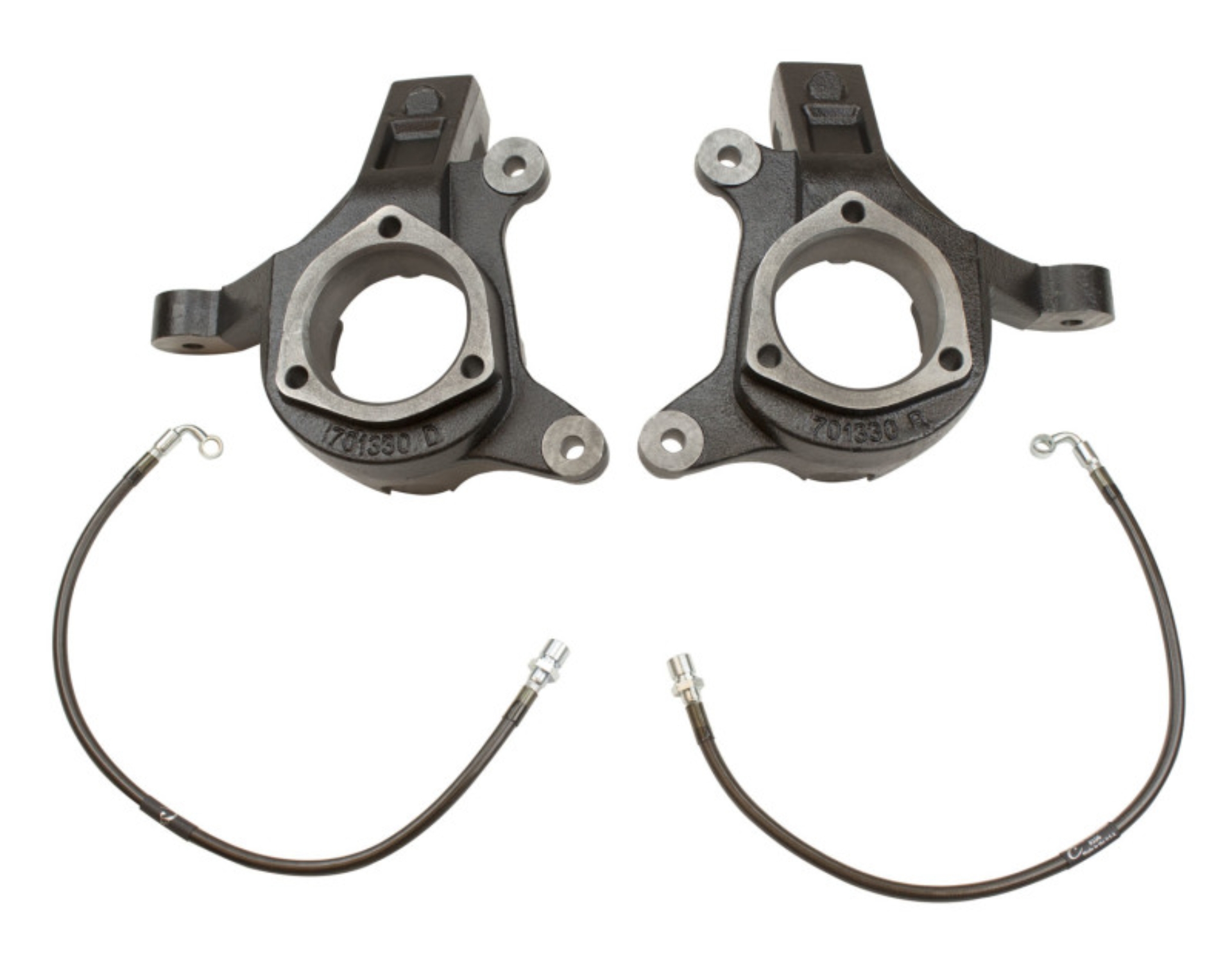 Picture of MaxTrac 07-16 GM C1500 2WD 3in Front Lift Spindles w/Extended DOT Compliant Brake Lines