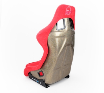 Picture of NRG FRP Bucket Seat ULTRA Edition - Large (Red Alcantara/Gold Glitter Back)