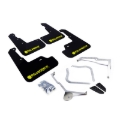 Picture of Rally Armor RAL UR Black Flap/Green Logo Mud Flaps - MF32-UR-BLK/CGN-X