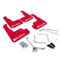 Picture of Rally Armor 15-21 Subaru WRX/STI Red Mud Flap White Altered Font Logo