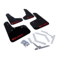 Picture of Rally Armor 12-19 Ford Focus ST / 16-19 RS Black UR Mud Flap w/Red Altered Font Logo