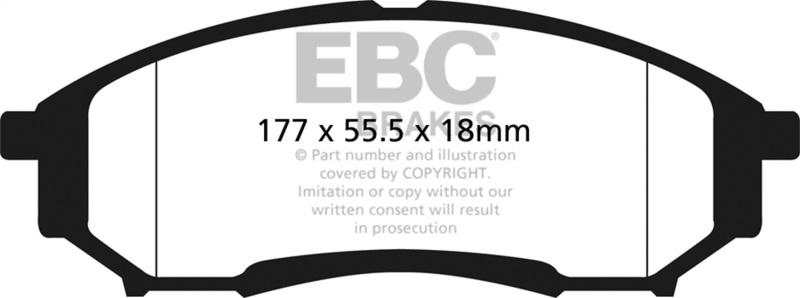 Picture of EBC Yellowstuff Brake Pad Sets - DP41778R