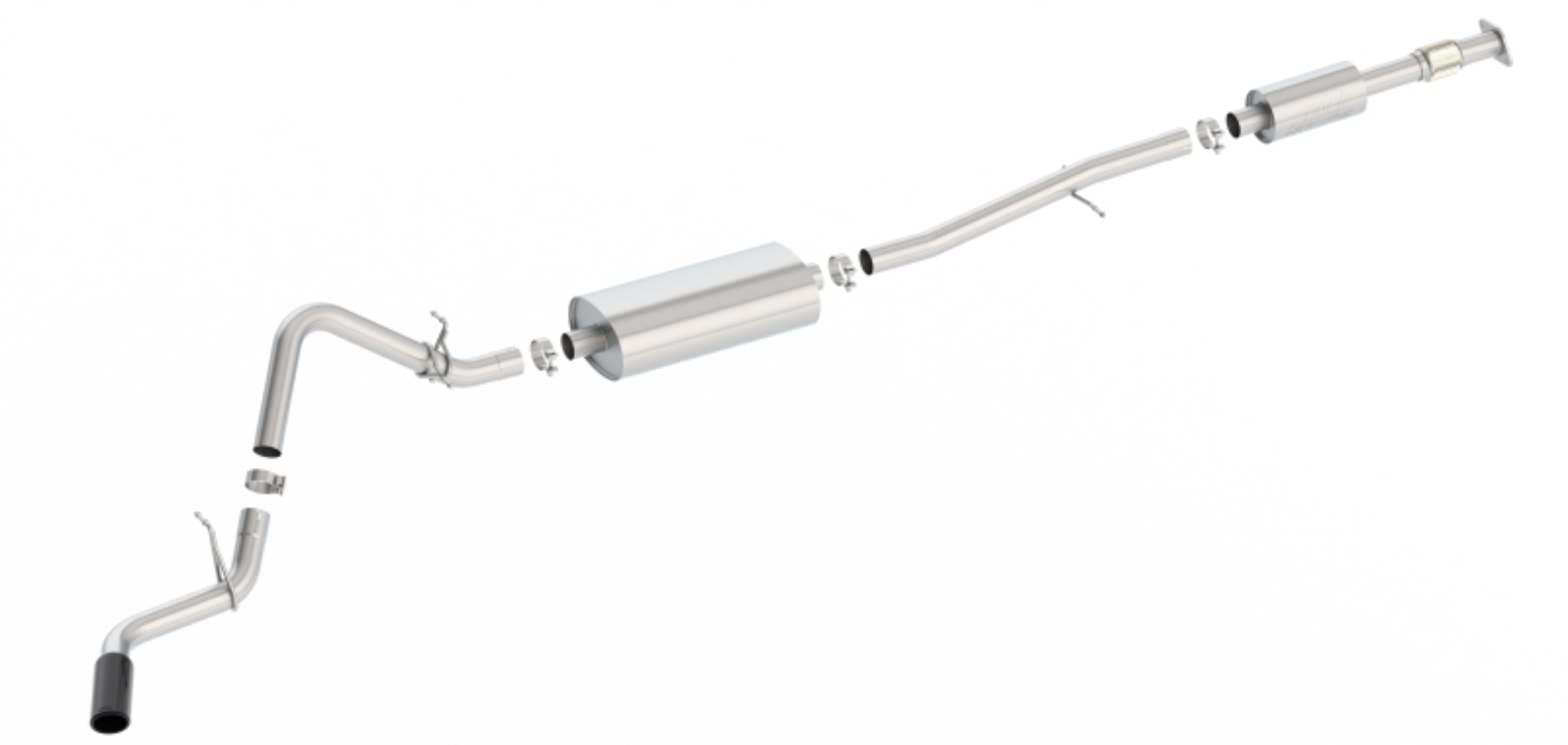 Picture of Borla S-Type Cat-Back 19-20 Chevrolet Silverado Side Exit Exhaust - Black Chrome Tip