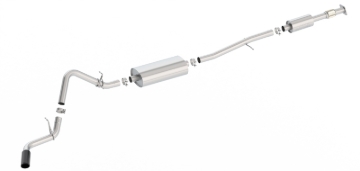 Picture of Borla S-Type Cat-Back 19-20 Chevrolet Silverado Side Exit Exhaust - Black Chrome Tip