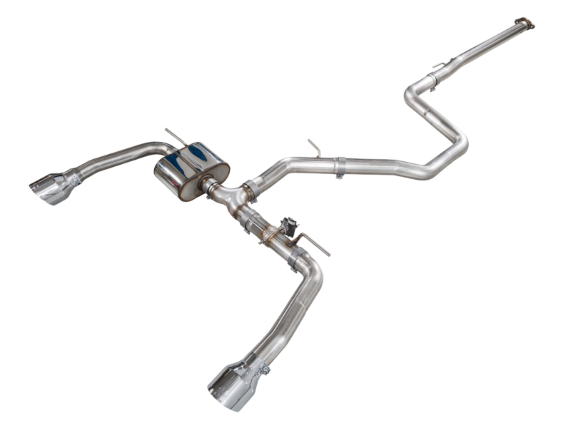 Picture of AWE Tuning 22-26 Hyundai Elantra N SwitchPath Cat-Back Exhaust - Chrome Silver Tips