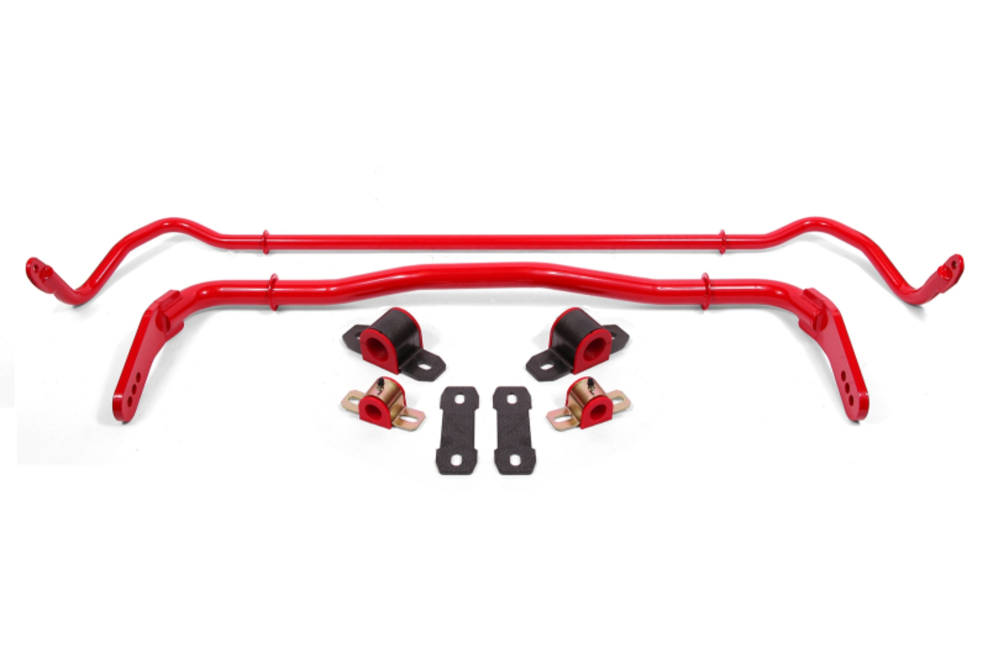 Picture of BMR 08-19 Dodge Challenger Front/Rear Hollow 38mm/25mm Sway Bar Kit w/ Bushings - Red