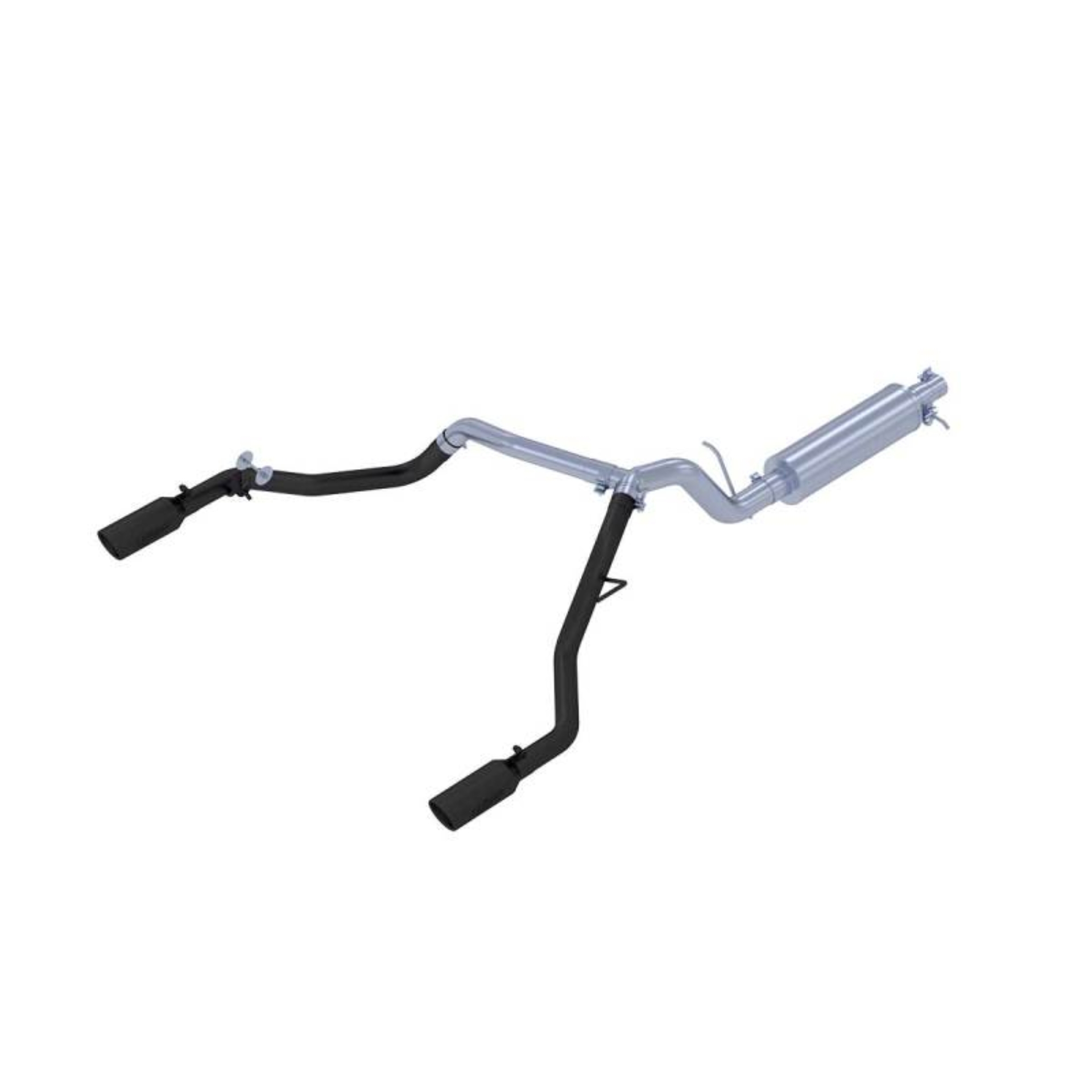 Picture of MBRP 19-20 Ford Ranger 2.3L 3in Dual Split Rear Outlet 4in OD Tips Black Coated Cat Back Exhaust