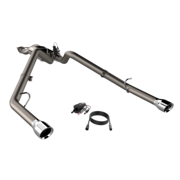 Picture of QTP 2019-2024 Ram 1500 QTP Screamer Split Rear Exit Cat Back