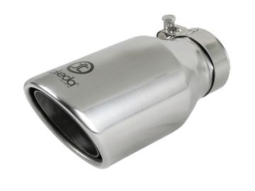 Picture of aFe Takeda 304 Stainless Steel Clamp-On Exhaust Tip 2.5in. Inlet / 4in. Outlet / 8in. L - Polished