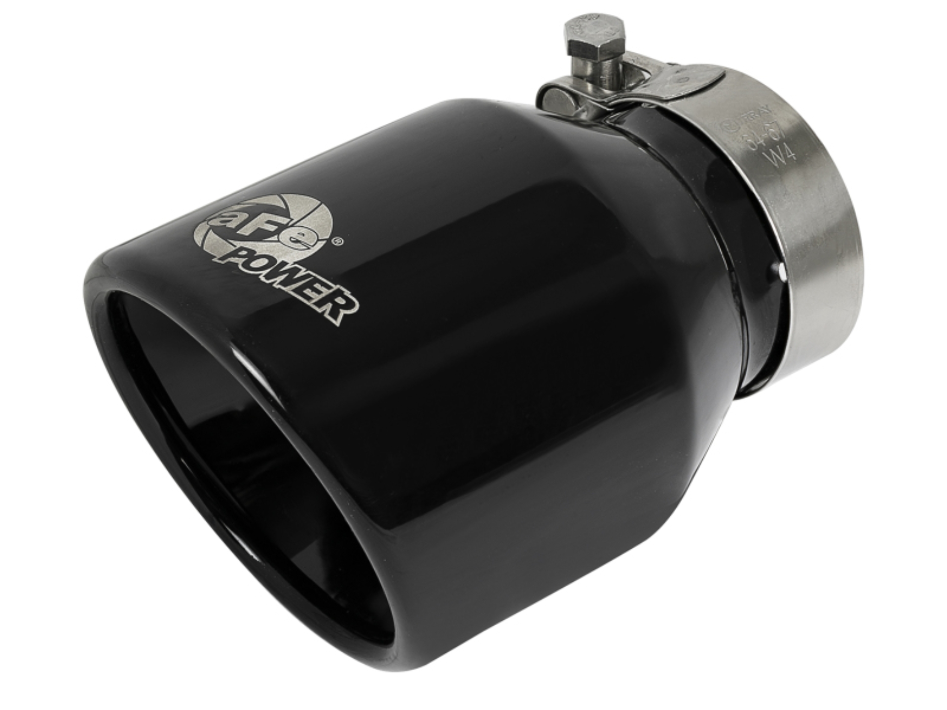 Picture of aFe MACH Force-Xp 409 SS Clamp-On Exhaust Tip 2.5in. Inlet / 4in. Outlet / 6in. L - Black