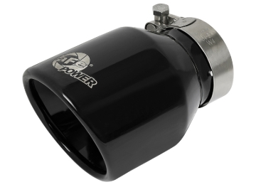 Picture of aFe MACH Force-Xp 409 SS Clamp-On Exhaust Tip 2.5in. Inlet / 4in. Outlet / 6in. L - Black