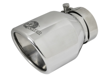 Picture of aFe MACH Force-Xp 304 SS Clamp-On Exhaust Tip 2.5in. Inlet / 4in. Outlet / 6in. L - Polished
