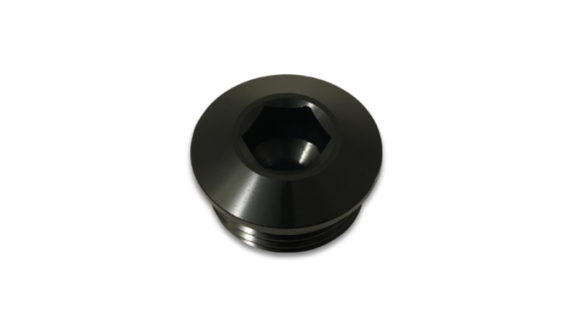 Picture of Vibrant Aluminum -6AN ORB Slimline Port Plug w/O-Ring - Anodized Black