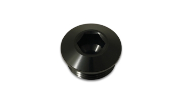 Picture of Vibrant Aluminum -6AN ORB Slimline Port Plug w/O-Ring - Anodized Black