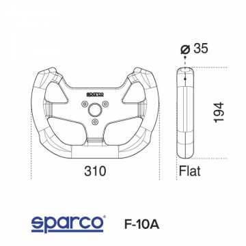Picture of Sparco F10A Suede Black Steering Wheel