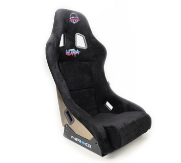Picture of NRG FRP Bucket Seat ULTRA Edition - Medium (Black Alcantara/Gold Glitter Back)