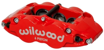 Picture of Wilwood Caliper-Forged Narrow Superlite 6R-R/H 1.75/1.25/1.25in Pistons 1.10in Rotor - Red