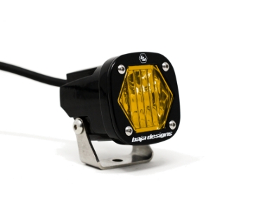 Picture of Baja Designs S1 Amber Wide Cornering LED Light w/ Mounting Bracket Single
