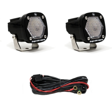 Picture of Baja Designs S1 Work/Scene LED Light w/ Mounting Bracket Pair