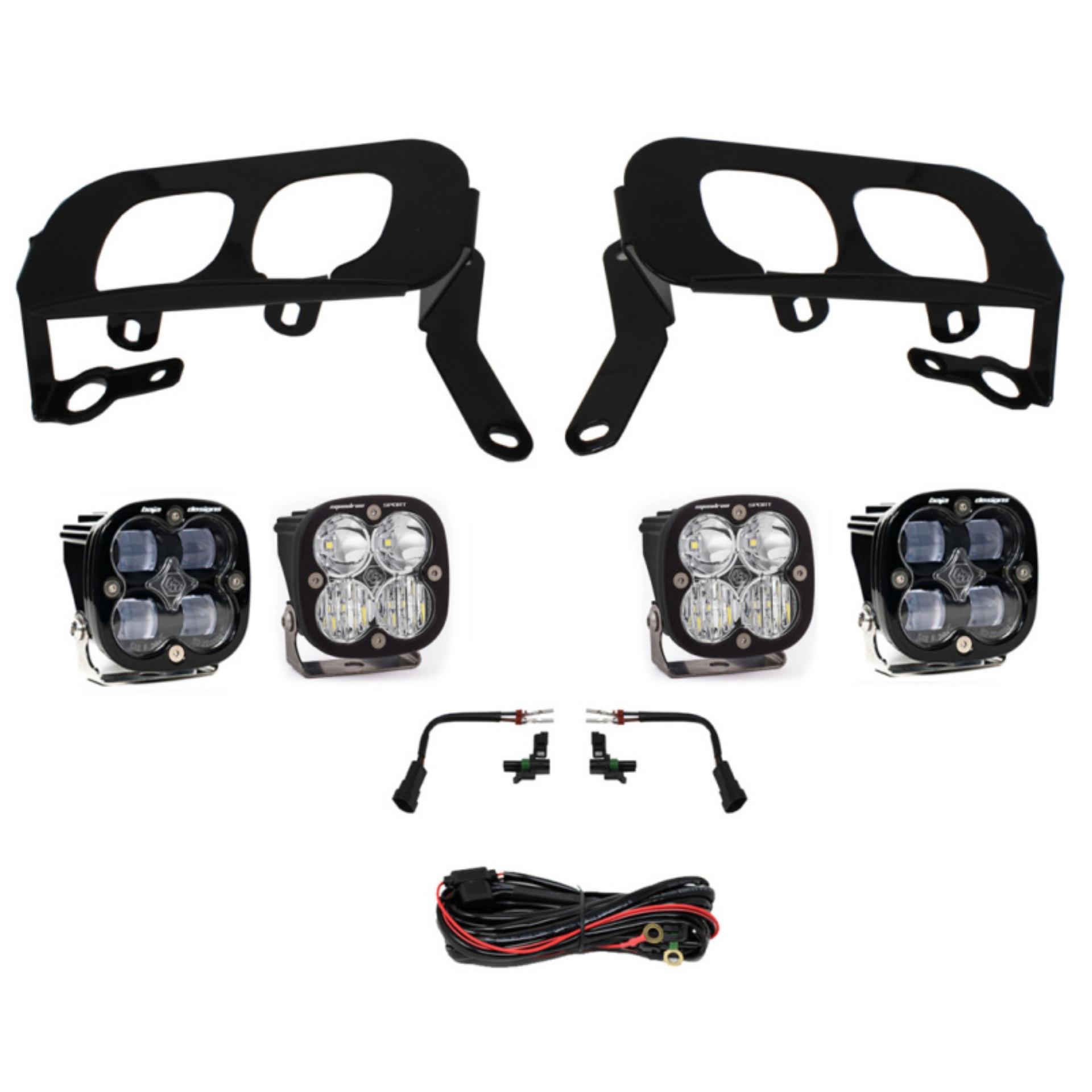 Picture of Baja Designs 14-15 Silverado 1500 White Fog Pocket Kit - Amber