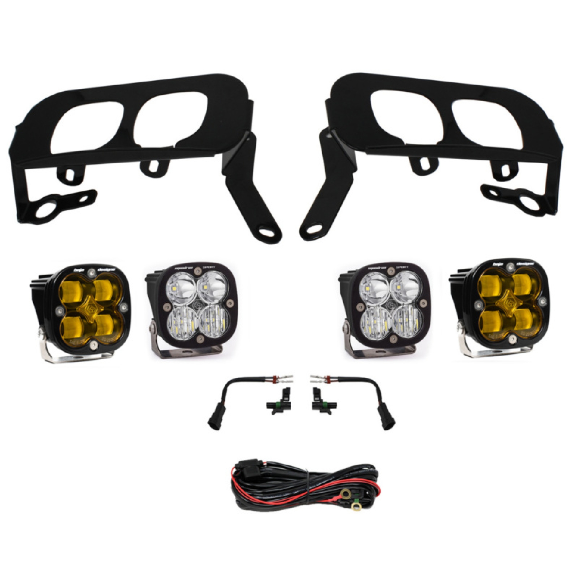 Picture of Baja Designs 14-15 Silverado 1500 White Fog Pocket Kit - Amber
