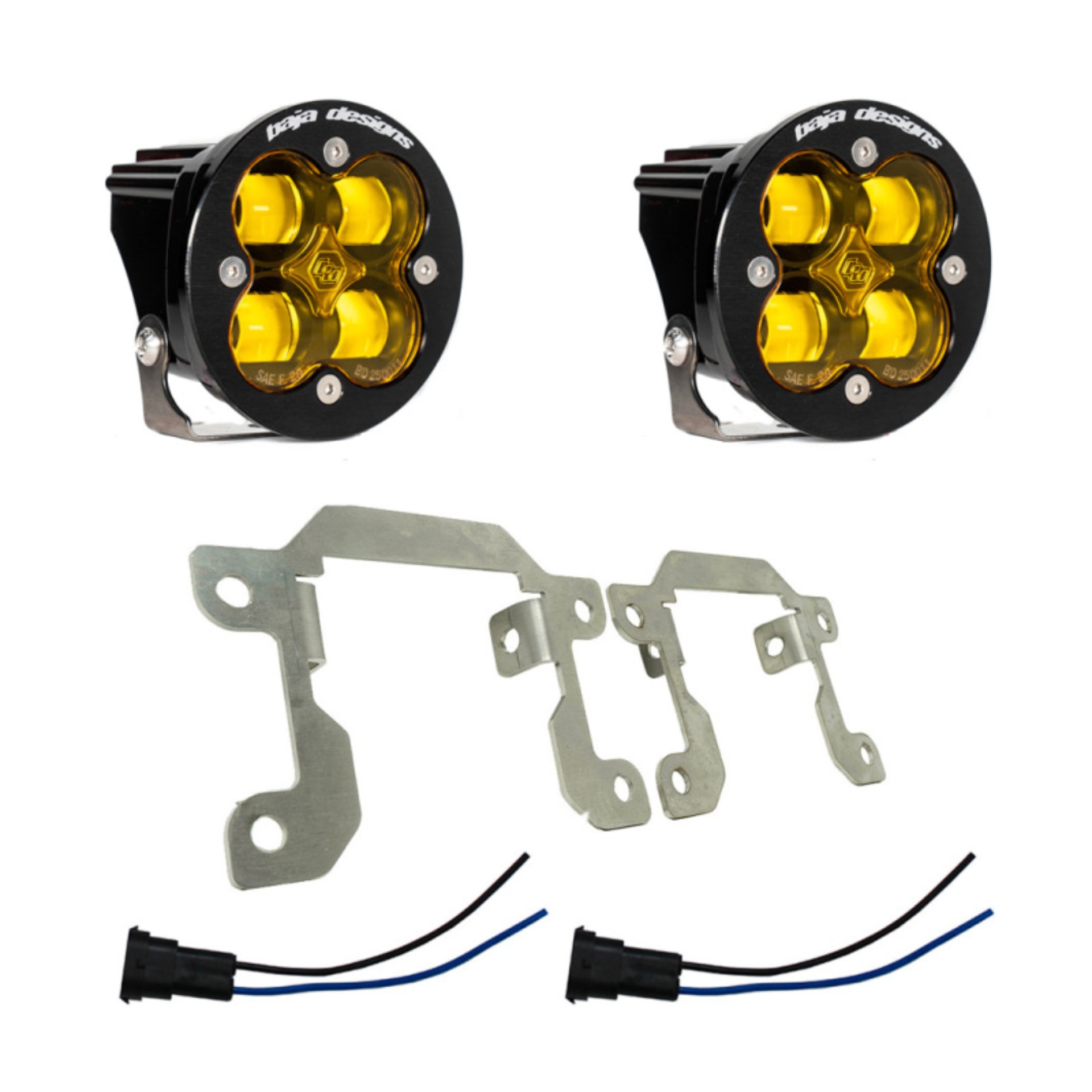 Picture of Baja Designs 2019+ Ram 2500/3500 Big Horn Fog Pocket Kit - Amber